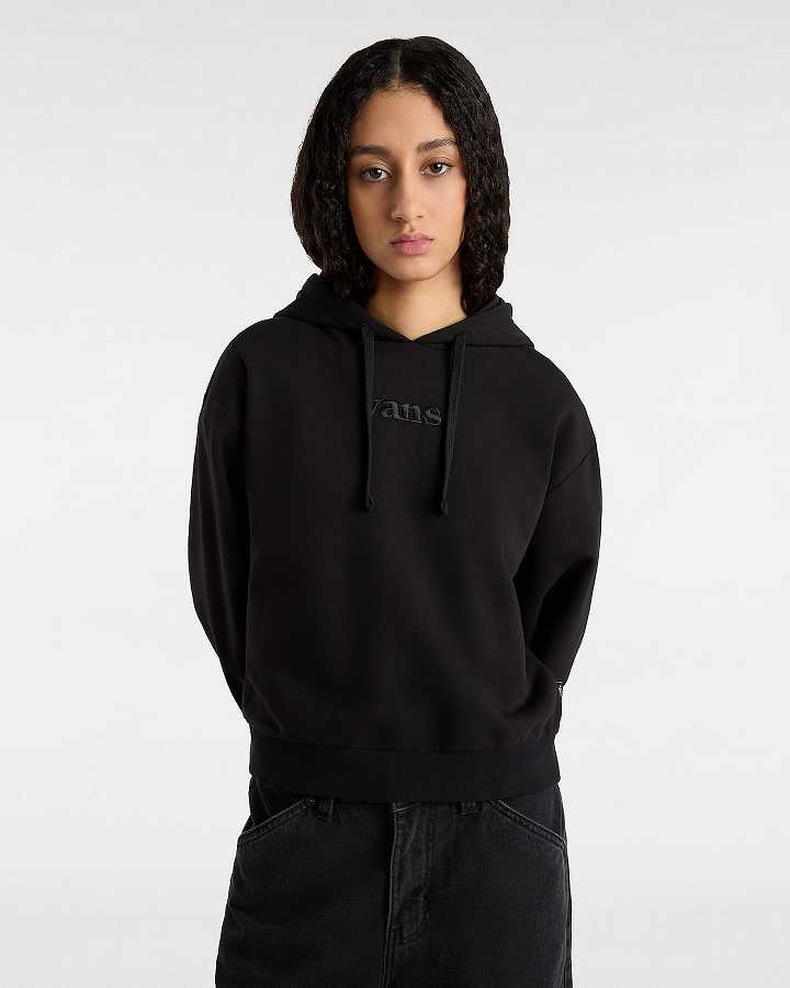 Black Women Vans Essential Relaxed Fit Hoodie Australia | VN6281094