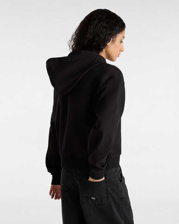 Black Women Vans Essential Relaxed Fit Hoodie Australia | VN6281094