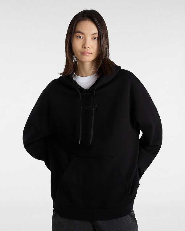 Black Women Vans Essential Relaxed Hoodie Australia | VN2896351