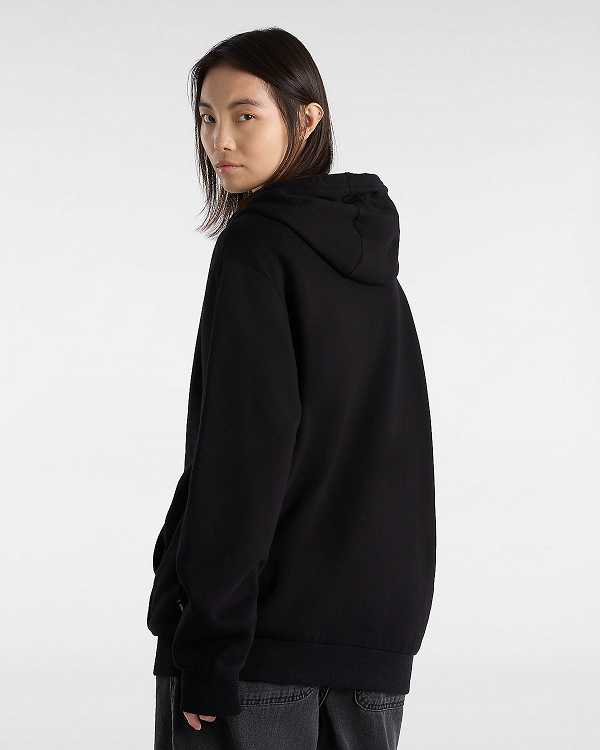 Black Women Vans Essential Relaxed Hoodie Australia | VN2896351