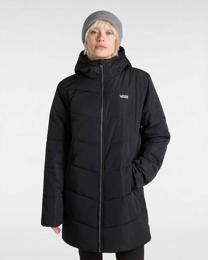 Black Women Vans Foundry Long MTE Jacket Australia | VN6789310