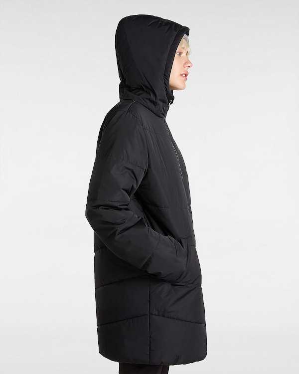 Black Women Vans Foundry Long MTE Jacket Australia | VN6789310