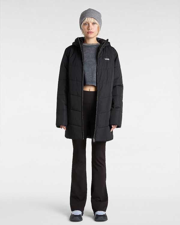 Black Women Vans Foundry Long MTE Jacket Australia | VN6789310