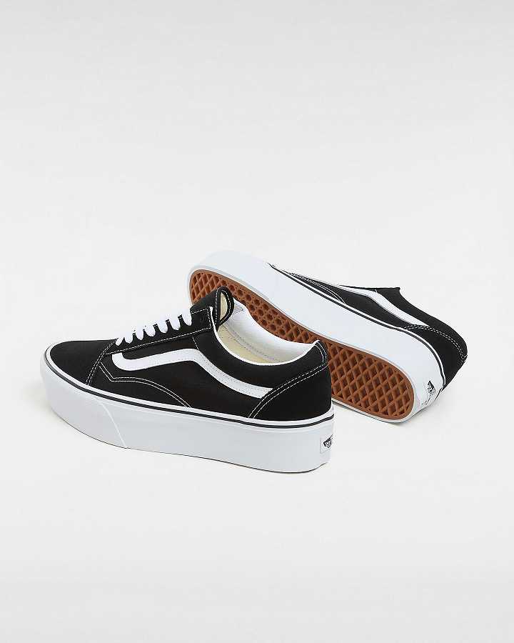 Black Women Vans Old Skool Platform Shoes Australia | VN0264378