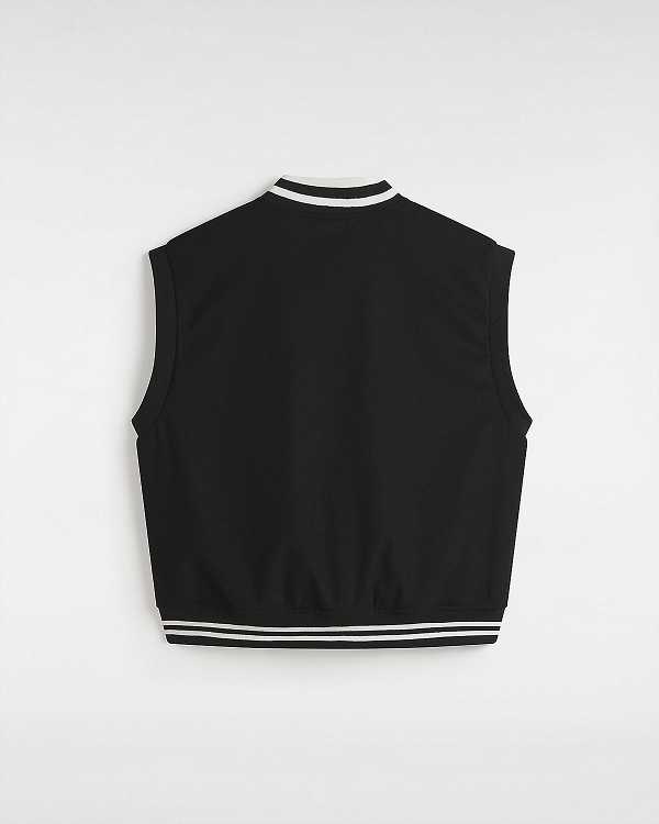 Black Women Vans Piper Stadium Vest Australia | VN5280479