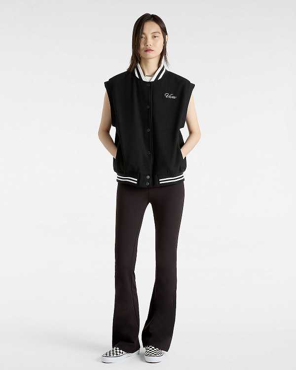 Black Women Vans Piper Stadium Vest Australia | VN5280479