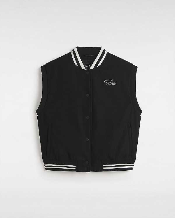 Black Women Vans Piper Stadium Vest Australia | VN5280479