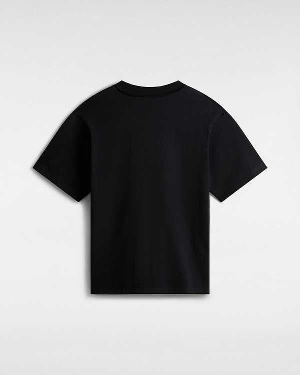 Black Women Vans Premium Logo T Shirts Australia | VN9581460