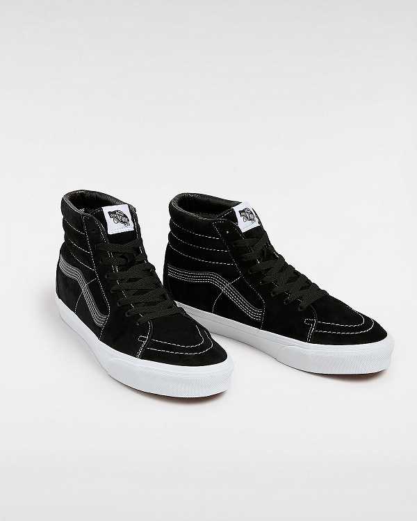 Black Women Vans Sk8-Hi Pig Suede Skate Shoes Australia | VN7690158