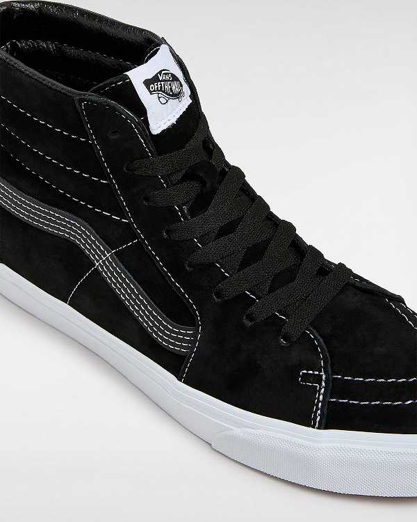 Black Women Vans Sk8-Hi Pig Suede Skate Shoes Australia | VN7690158