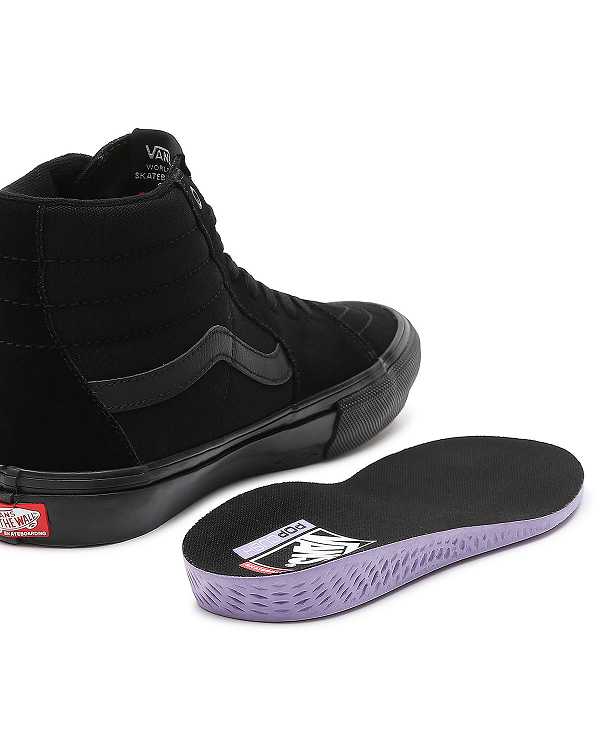 Black Women Vans Sk8-Hi Skate Shoes Australia | VN0475691