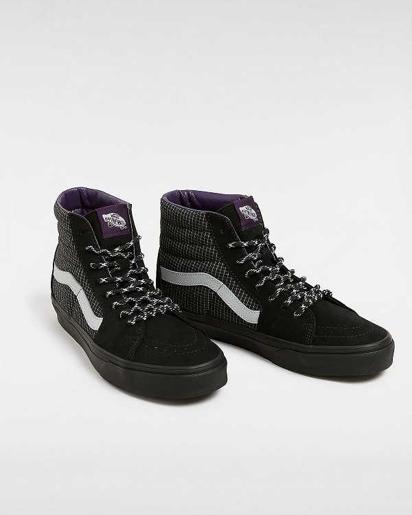 Black Women Vans Sk8-Hi Skate Shoes Australia | VN8964027