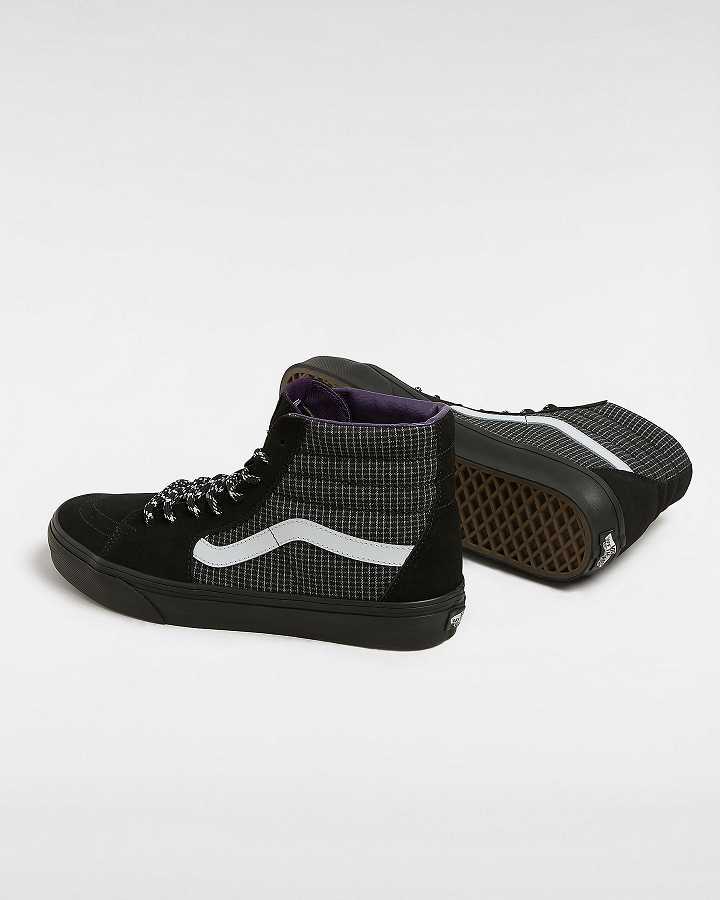 Black Women Vans Sk8-Hi Skate Shoes Australia | VN8964027