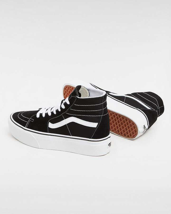 Black Women Vans Sk8-Hi Tapered Platform Shoes Australia | VN7209431