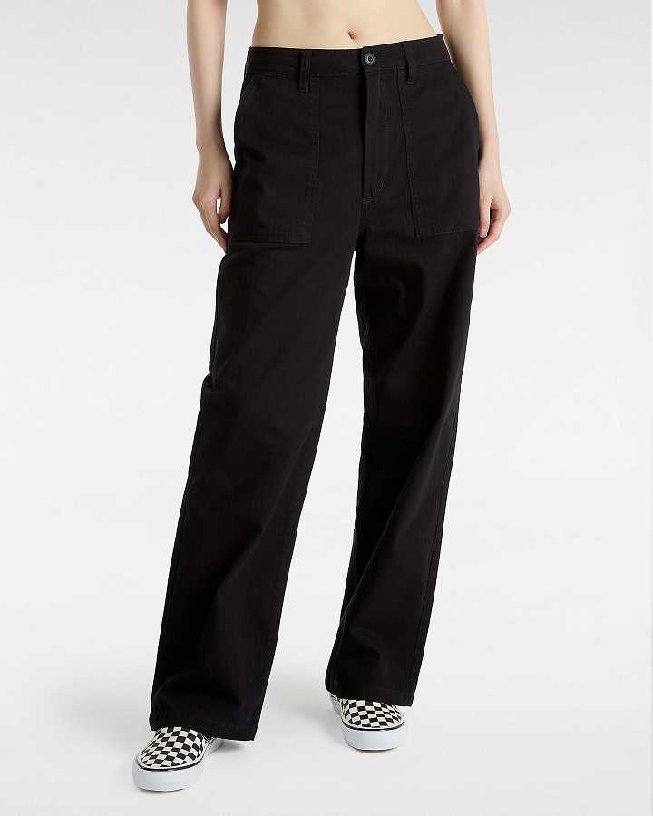 Black Women Vans Union Relaxed Carpenter Pants Australia | VN2568910