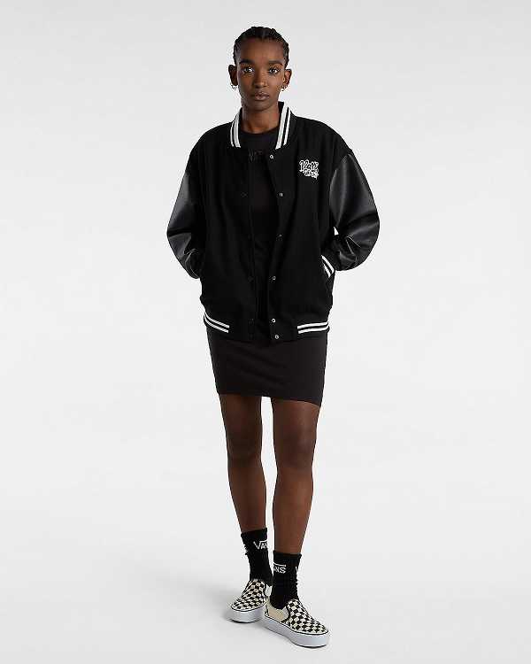 Black Women Vans Varsity Tank Dress Australia | VN6489753