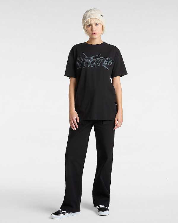 Black Women Vans Y2V T Shirts Australia | VN1264059