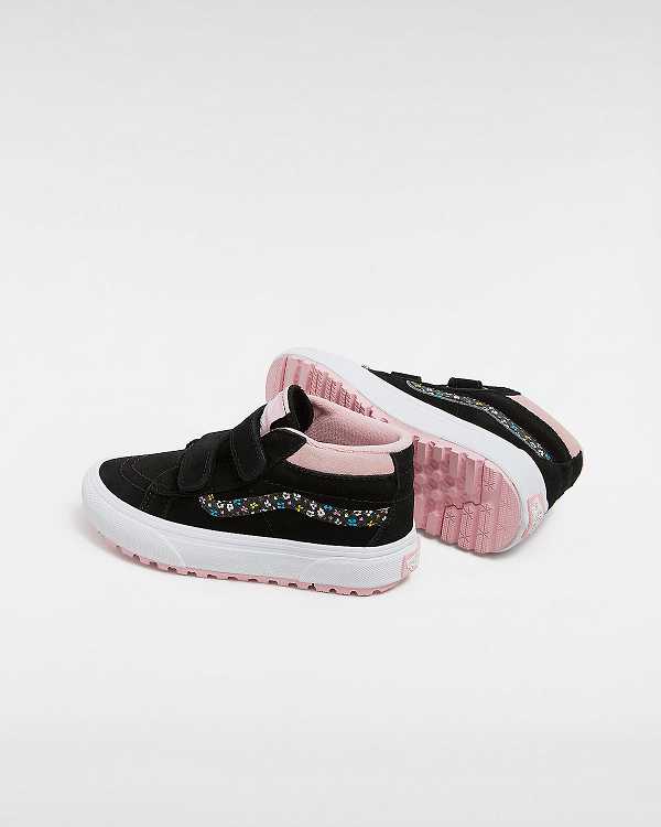 Black / Pink Kids' Vans MTE Sk8-Mid Reissue Hook and Loop (4-8 years) Sneakers Australia | VN3207985