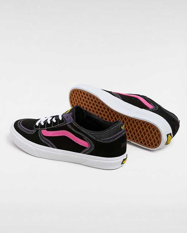 Black / Pink Women Vans Rowley Skate Shoes Australia | VN0721586