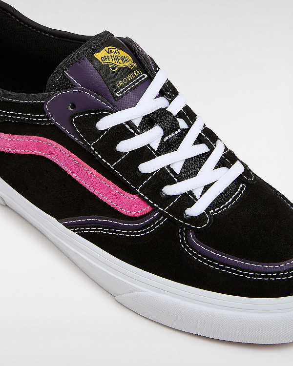 Black / Pink Women Vans Rowley Skate Shoes Australia | VN0721586