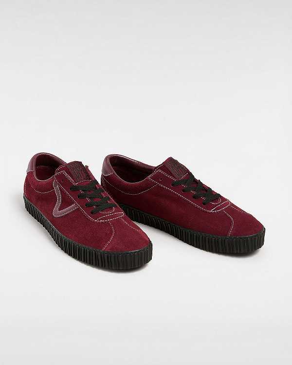 Black / Red Women Vans Sport Low Creeper Suede Sneakers Australia | VN1706529