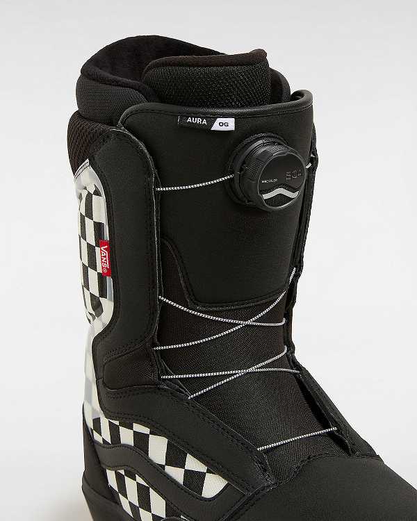 Black / White Men Vans Aura OG MTE Snowboard Boots Australia | VN8975013