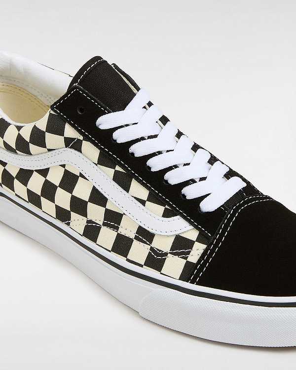 Black / White Men Vans Primary Check Old Skool Sneakers Australia | VN5870931