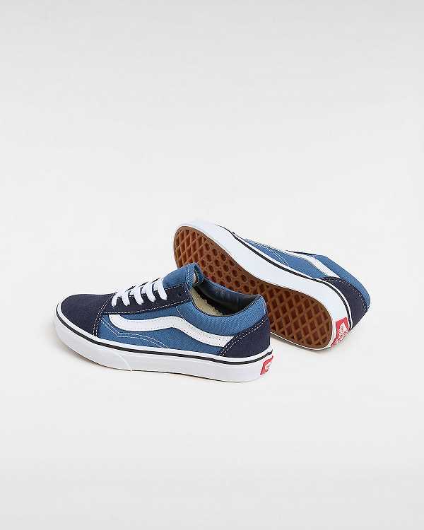 Blue Kids' Vans Old Skool (4-8 Years) Sneakers Australia | VN7986510