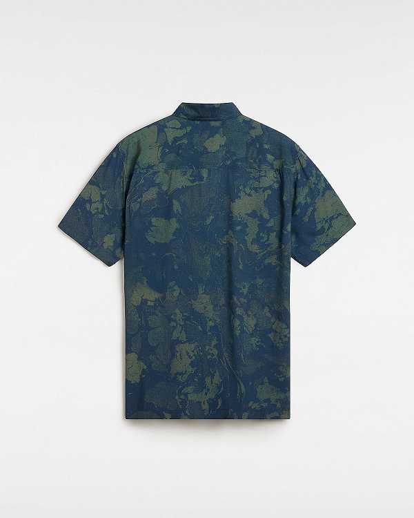 Blue Men Vans Camp Loose Collar Shirts Australia | VN0319587