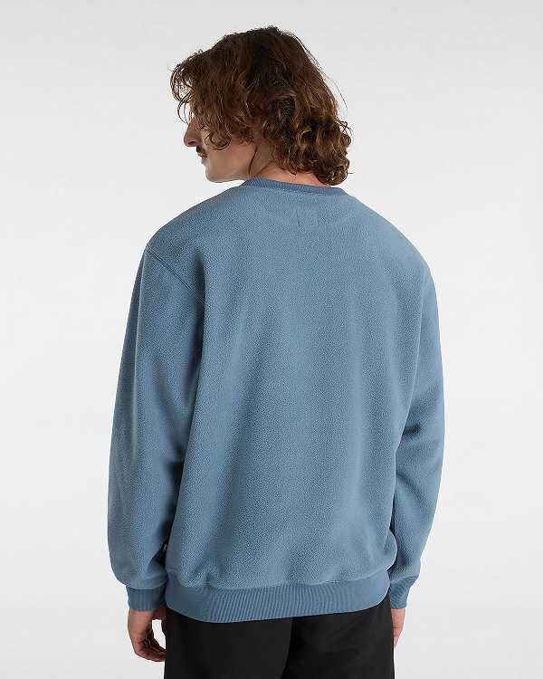 Blue Men Vans Carlo Polar Fleece Loose Crew Sweatshirt Australia | VN5012938