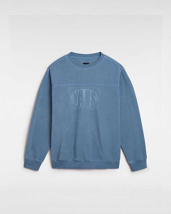 Blue Men Vans Carlo Polar Fleece Loose Crew Sweatshirt Australia | VN5012938