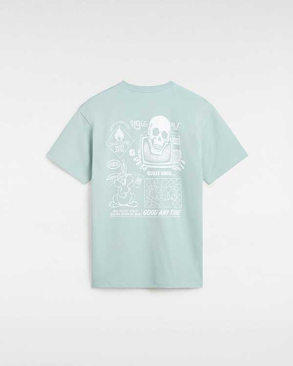 Blue Men Vans Crazy Eddy T Shirts Australia | VN3207681