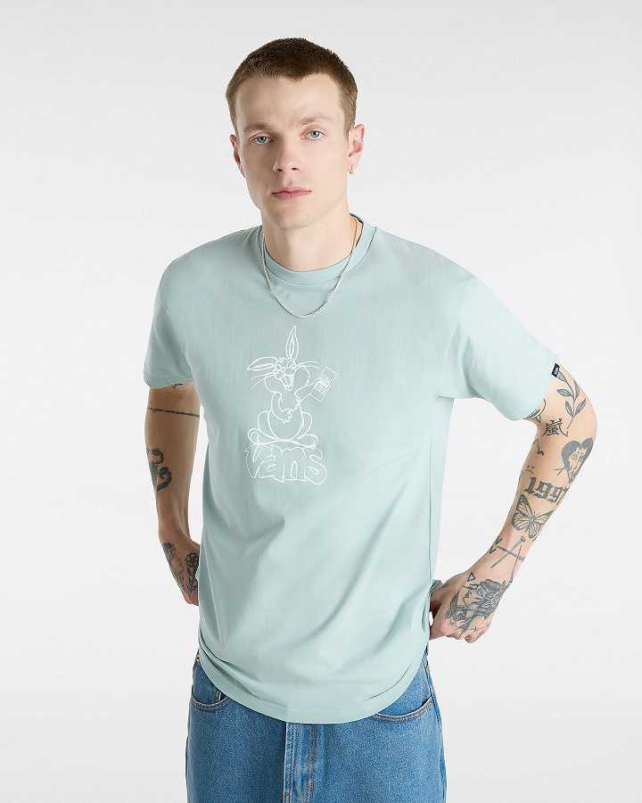 Blue Men Vans Crazy Eddy T Shirts Australia | VN3207681