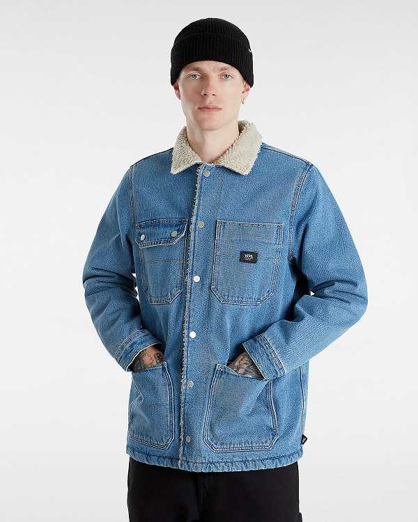 Blue Men Vans Drill Chore Denim Jacket Australia | VN2610874