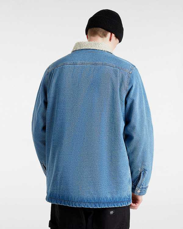 Blue Men Vans Drill Chore Denim Jacket Australia | VN2610874