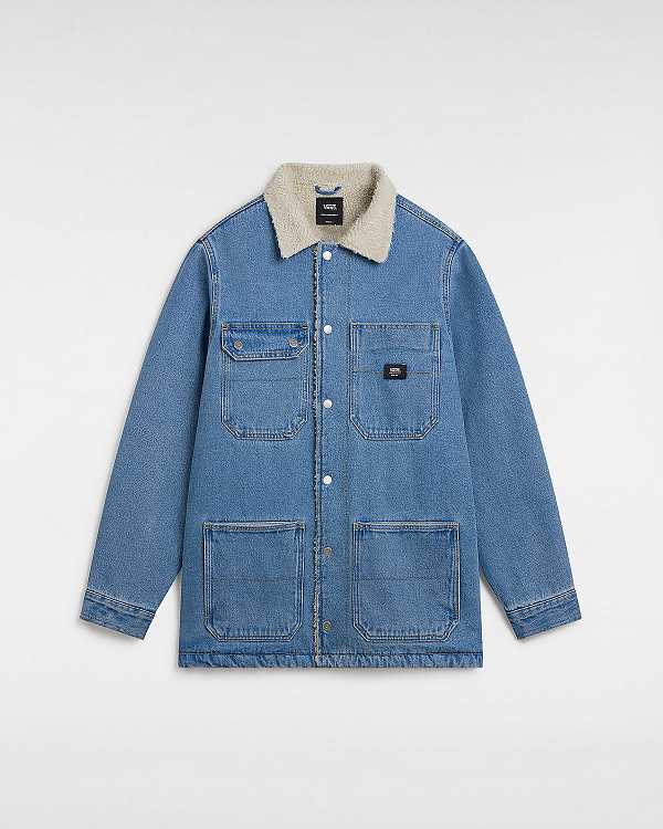 Blue Men Vans Drill Chore Denim Jacket Australia | VN2610874