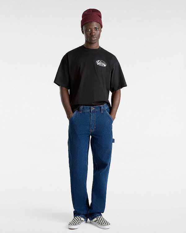 Blue Men Vans Drill Chore Relaxed Carpenter Pants Australia | VN4195328