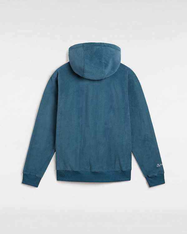 Blue Men Vans MTE Polartec Hoodie Australia | VN4130675