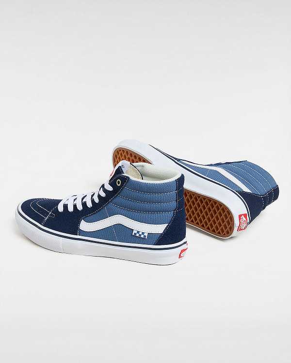 Blue Men Vans Sk8-Hi Skate Shoes Australia | VN8350279