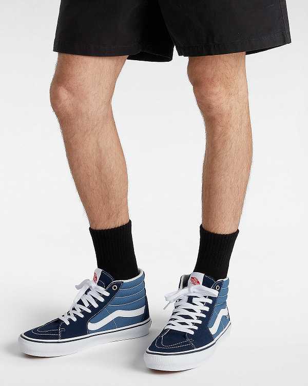 Blue Men Vans Sk8-Hi Skate Shoes Australia | VN8350279