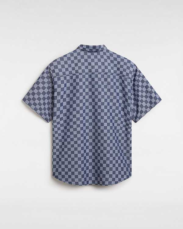 Blue Men Vans Wade Checkerboard Shirts Australia | VN1826947