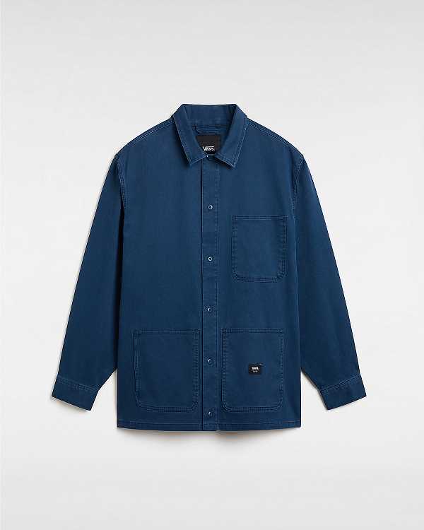 Blue Men Vans Westfield Shacket Shirts Australia | VN6924381