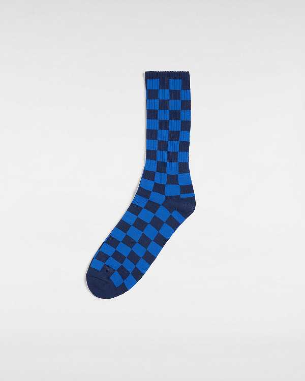 Blue Unisex Vans Checkerboard Crew (1 Pair) Socks Australia | VN6814273