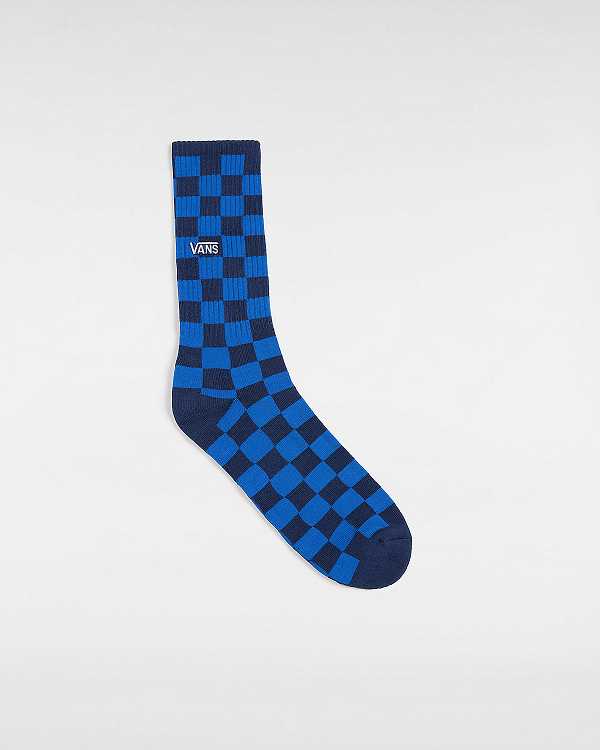 Blue Unisex Vans Checkerboard Crew (1 Pair) Socks Australia | VN6814273