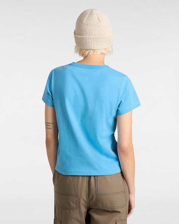 Blue Women Vans Basic mini T Shirts Australia | VN0849356