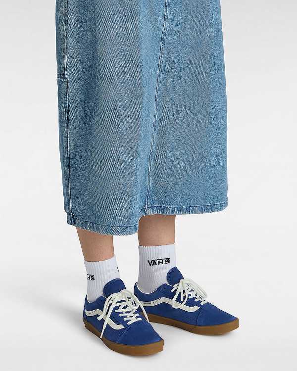 Blue Women Vans Old Skool Lowpro Sneakers Australia | VN8530462