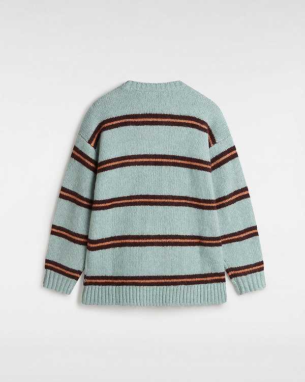 Blue Women Vans Suzie Stripe Crew Sweater Australia | VN2078493