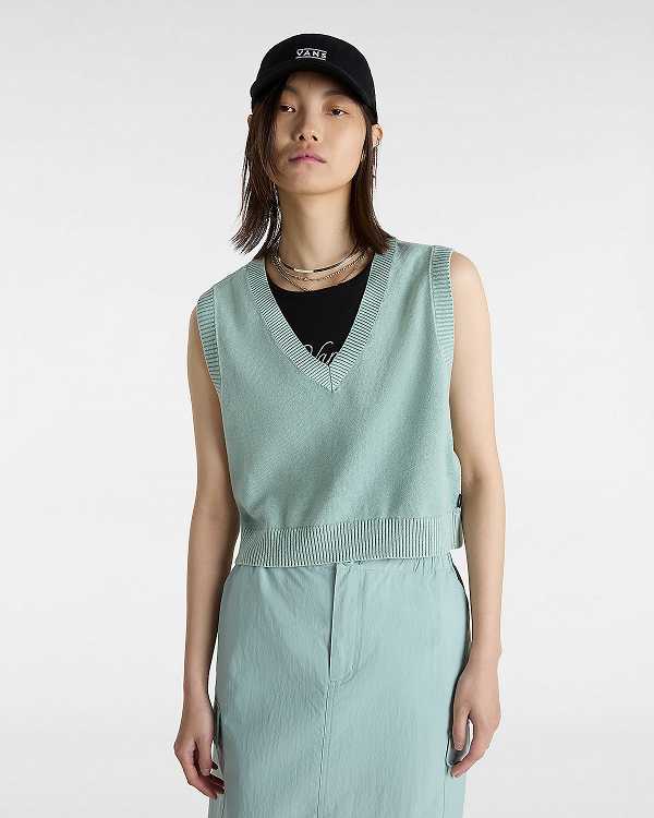 Blue Women Vans Syd Sweater Vest Australia | VN3568127