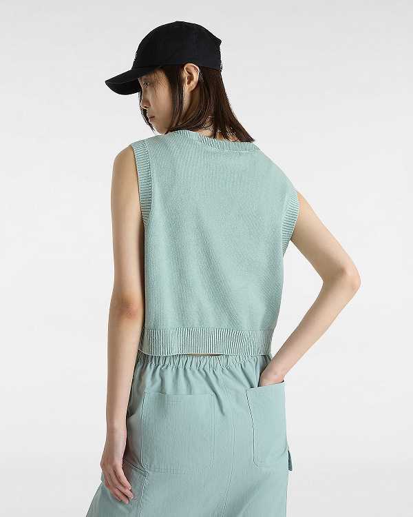 Blue Women Vans Syd Sweater Vest Australia | VN3568127