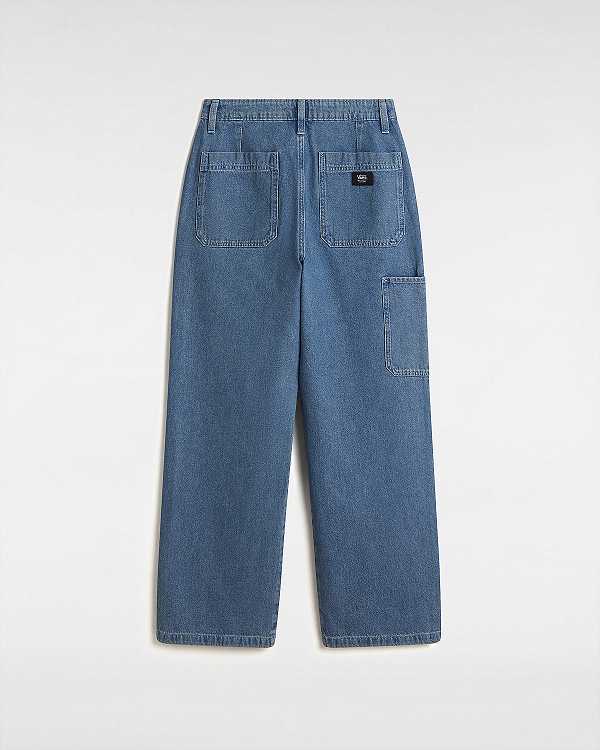 Blue Women Vans Union Relaxed Denim Carpenter Pants Australia | VN1796840